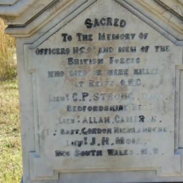 2. Memorial stone: Anglo Boer War - British soldiers
