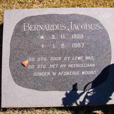 ? Bernardus Jacobus 1920-1987