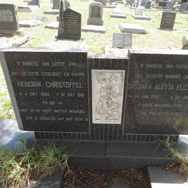 ? Hendrik Christoffel 1893-1961 & Sussara Aletta Elizabeth 1906-1980