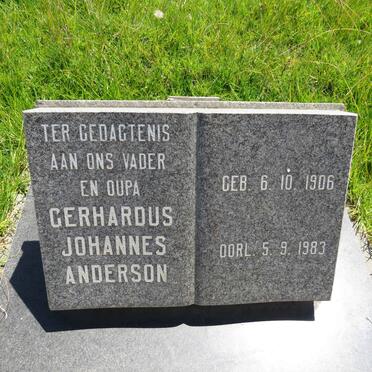 ANDERSON Gerhardus Johannes 1906-1983