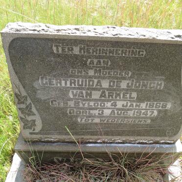 ARKEL Gertruida, DE JONGH VAN  nee BYLOO 1868-1947