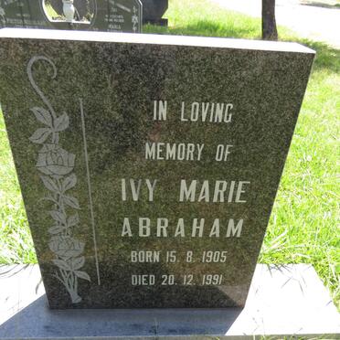 ABRAHAM Ivy Marie 1905-1991