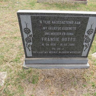 BOTES Fransie 1936-2000