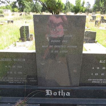 BOTHA Jacobus Wilhelm 1900-1981 & Aletta 1909-1997