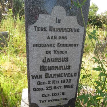 BARNEVELD Jacobus Hendrikus, van 1872-1950