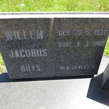 BUYS Willem Jacobus 1932-1987