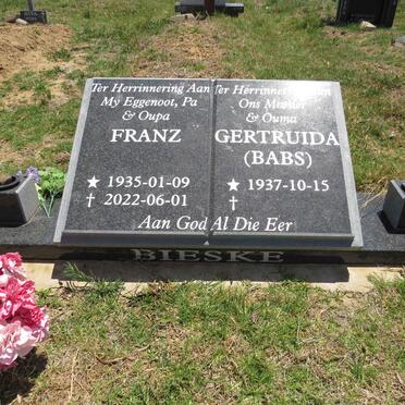 BIESKE Franz 1935-2022 & Gertruida 1937-