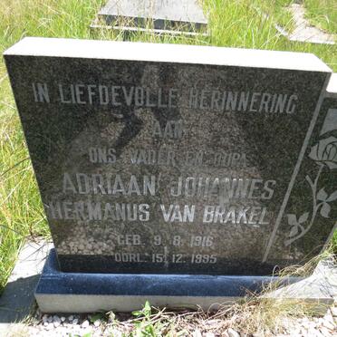 BRAKEL Adriaan Johannes Hermanus, van 1916-1995 