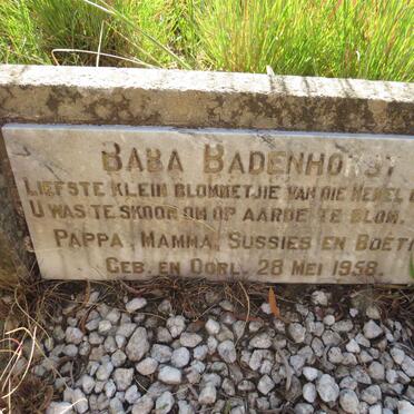 BADENHORST 1958-1958