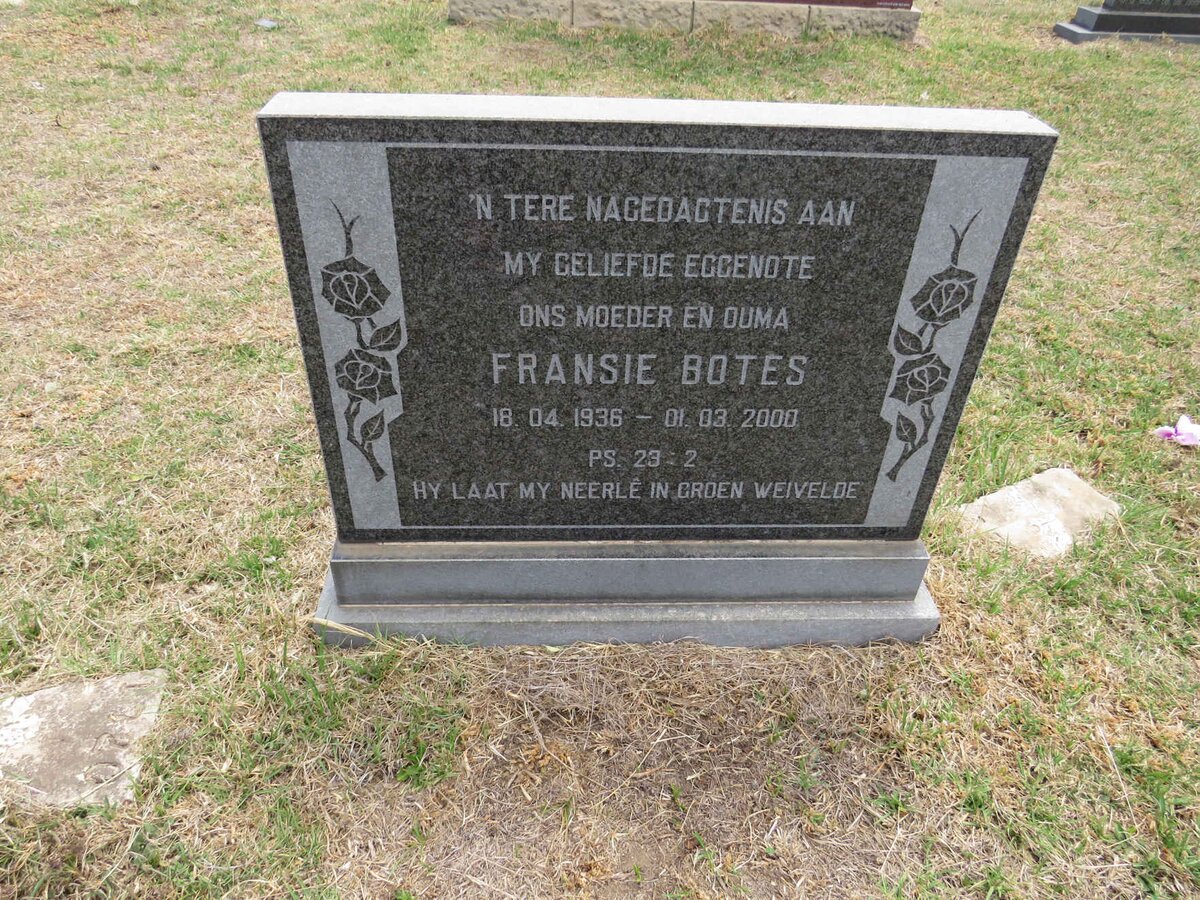 BOTES Fransie 1936-2000