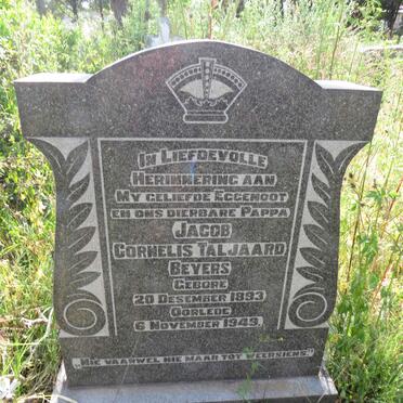 BEYERS Jacob Cornelis Taljaard 1893-1949