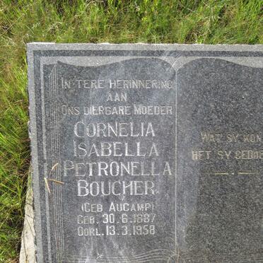 BOUCHER Cornelia Isabella Petronella nee AUCAMP 1887-1958