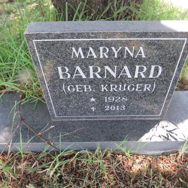 BARNARD Maryna nee KRUGER 1928-2013
