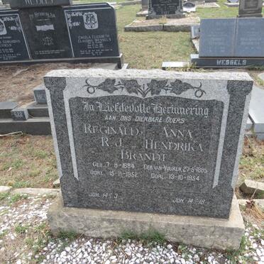 BRANDT Reginald R.J. 1894-1952 & Anna Hendrika VAN VUUREN 1885-1954