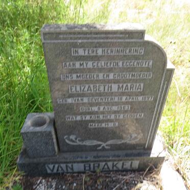 BRAKEL Elizabeth Maria, van nee VAN DEVENTER 1897-19??