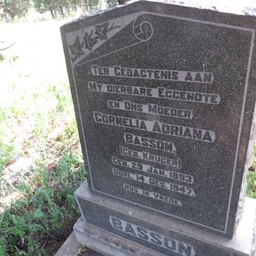 BASSON Cornelia Adriana nee KRUGER 1893-1947