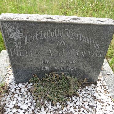 COETZEE Pieter A.J. 1932-1954