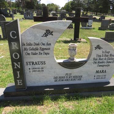 CRONJE Strauss 1934-1997 & Mara 1932-2021
