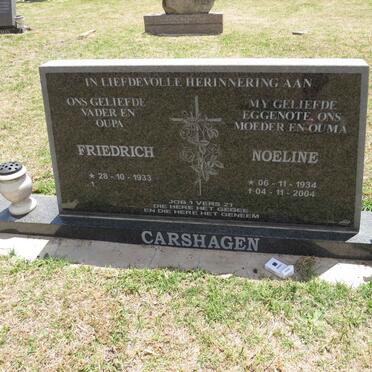 CARSHAGEN Friedrich 1933- & Noeline 1934-2004