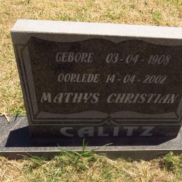 CALITZ Mathys Christian 1908-2002