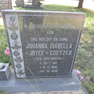 COETZER Johanna Isabella nee OOSTHUIZEN 1910-1996