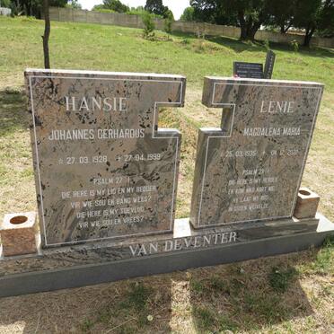 DEVENTER Johannes Gerhardus, van 1928-1999 & Magdalena Maria 1935-2022