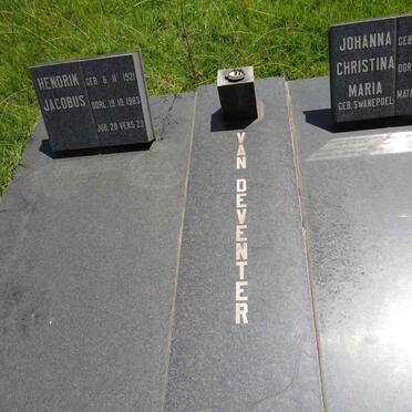 DEVENTER Hendrik Jacobus, van 1921-1983 & Johanna Christina Maria SWANEPOEL 1930-2014