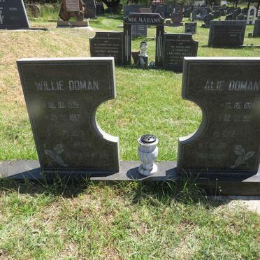 DOMAN Willie 1923-1997 & Alie 1924-1997