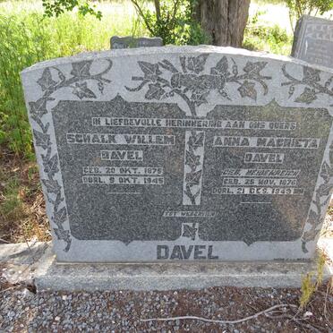 DAVEL Schalk Willem 1875-1945 & Anna Magrieta HEIDENREICH 1876-1949