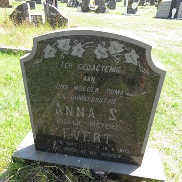 EVERT Anna S. nee MEYER 1897-1983