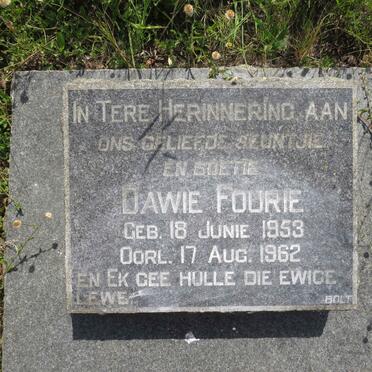 FOURIE Dawie 1953-1962