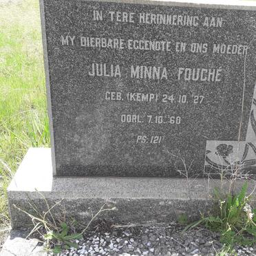 FOUCHE Julia Minna nee KEMP 1927-1960