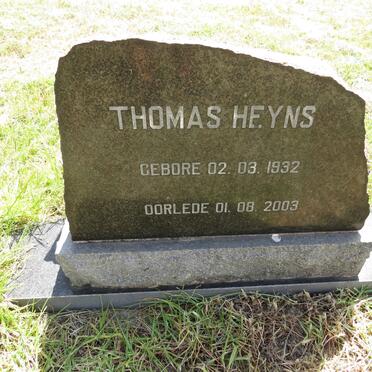 HEYNS Thomas 1932-2003