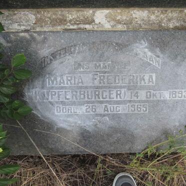 KUPFERBURGER Maria Frederika 1893-1965