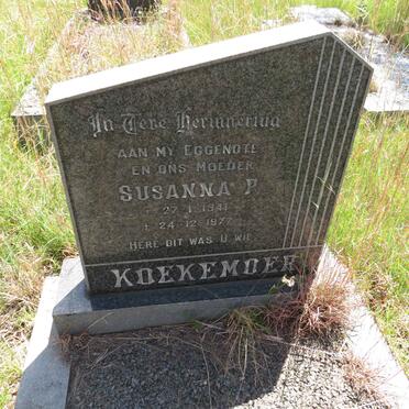 KOEKEMOER Susanna P. 1941-1977