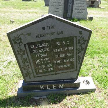 KLEM Hettie 1936-1998