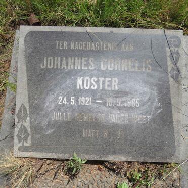 KOSTER Johannes Cornelis 1921-1985