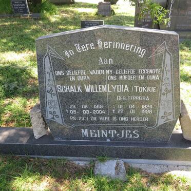 MEINTJES Schalk Willem 1919-2004 & Lydia FERREIRA 1924-1996