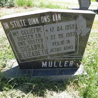 MULLER Susanna Elizabeth 1959-1993