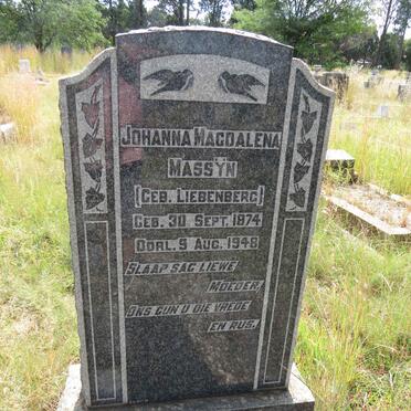 MASSYN Johanna Magdalena nee LIEBENBERG 1874-1948