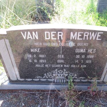 MERWE Mike, van der 1887-1953 & Hes 1888-1971