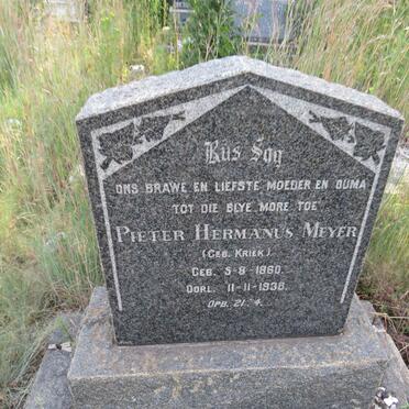 MEYER Pieter Hermanus nee KRIEK 1860-1938