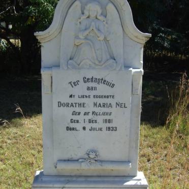 NEL Dorathea Maria nee DE VILLIERS 1881-1933