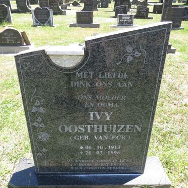 OOSTHUIZEN Ivy nee VAN ECK 1913-1996