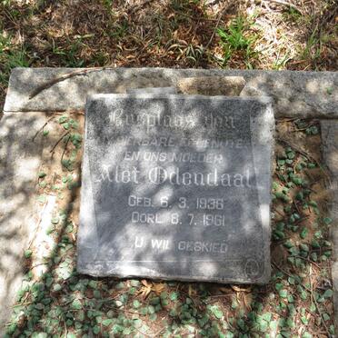 ODENDAAL Alet 1936-1961