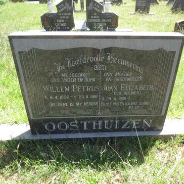 OOSTHUIZEN Willem Petrus 1930-1991 & Joan Elizabeth HOLMES 1939-