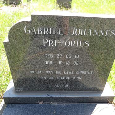 PRETORIUS Gabriel Johannes 1910-1983