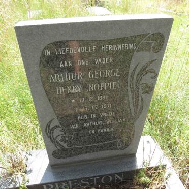 PRESTON Arthur George Henry 1891-1971