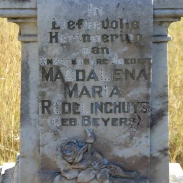 REDELINGHUYS Magdalena Maria nee BEYERS 1889-?
