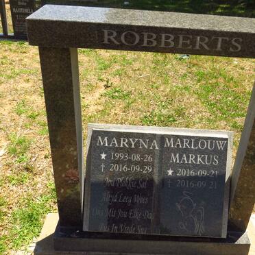 ROBBERTS Maryna 1993-2016 :: ROBBERTS Marlouw Markus 2016-2016